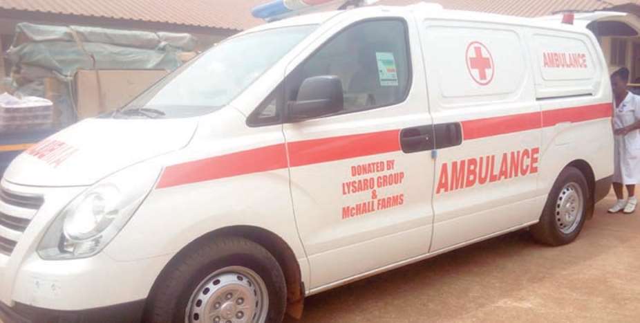 The ambulance donated to the hospital