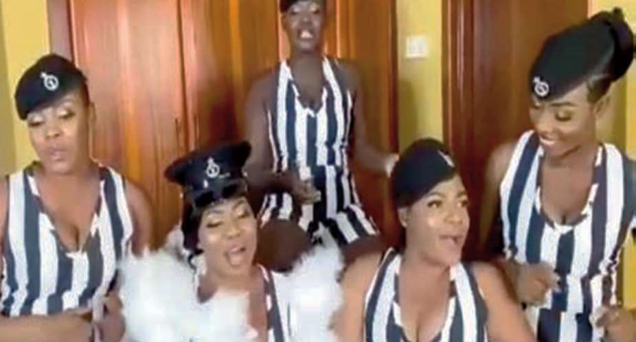 The policewomen captured in the video