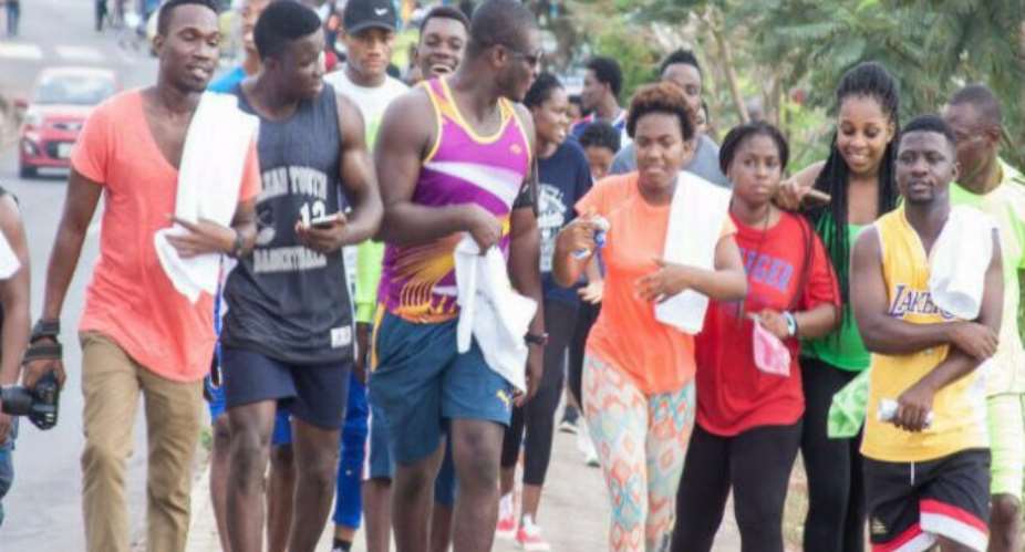 A fit body can handle academic pressures; Lexis Bill walks with UG students