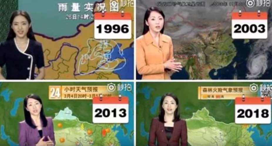 Chinese weather girl doesn't seem to have aged a day in 22 years