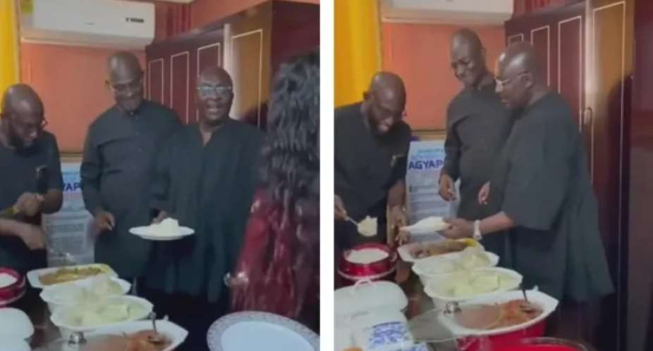 Bawumia, Kennedy Agyapong dine at Kwabena Kwakye funeral despite alleged poisoning in NPP