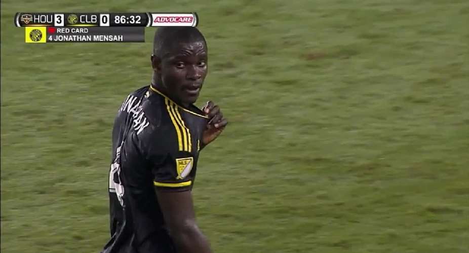 MLS side Columus Crew decides not to appeal Jonathan Mensah's red card