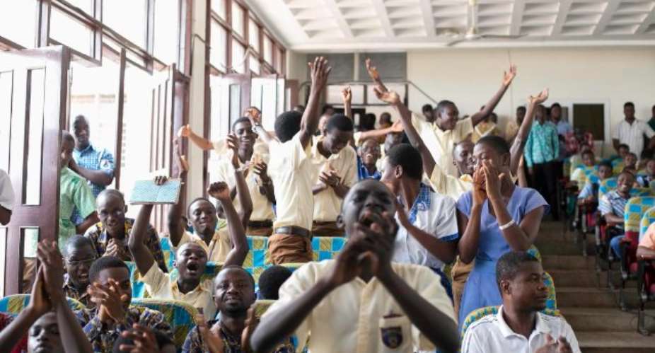 Kumasi Academy students couldn't hide their joy.