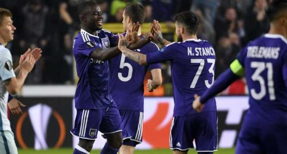 Ghanaian winger Frank Acheampong powers Anderlecht into quarter finals of Europa league