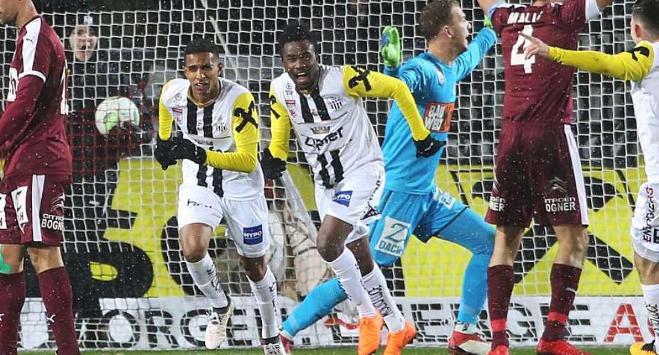 Samuel Tetteh Scores As LASK Linz Come From Behind To Beat Mattersburg In Austria