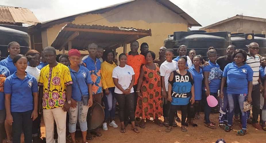 Barbara Oteng-Gyasi Donates Rambo 500 Poly Tanks To Bompieso Community