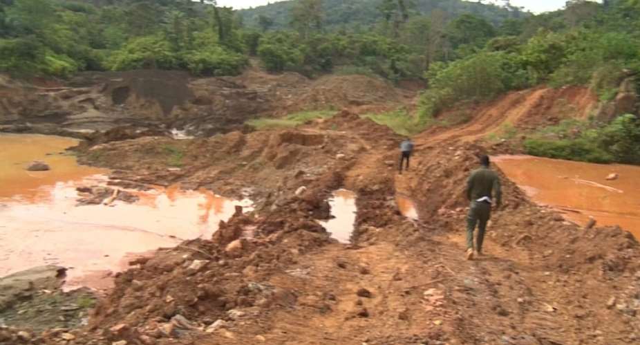 Six excavators seized, 3 foreigners arrested for mining along River Anum in Ashanti Region