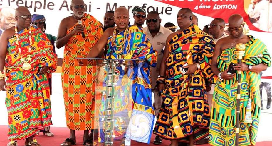 Togbe Afede XIV attends Fte de Thron Festival in Cte d’Ivoire