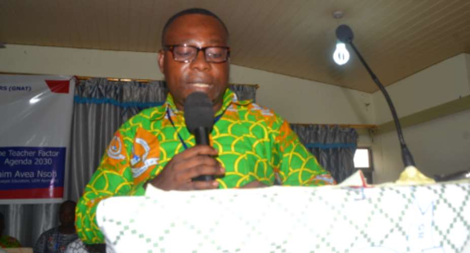Mr Bright Abekah-Mensah, Ajumako-Enyan-Essiam District Chairman- GNAT