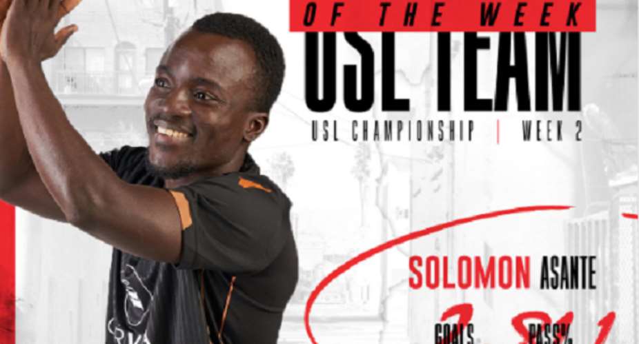 Solomon Asante Named In USL Team Of The Week