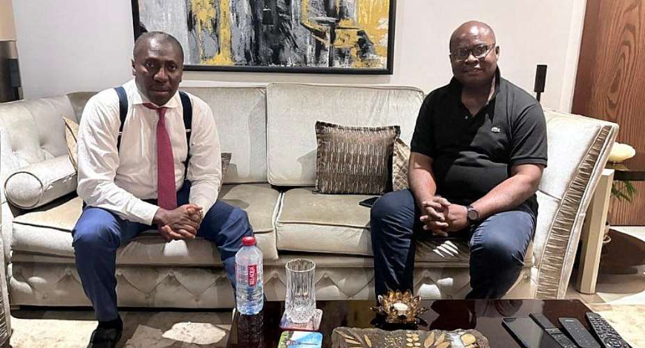 Afenyo-Markin visits former BoG Governor Ernest Addison after alleged National Security raid
