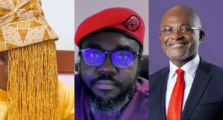 Anas left, Oliver Barker middle, and Kennedy Agyapong