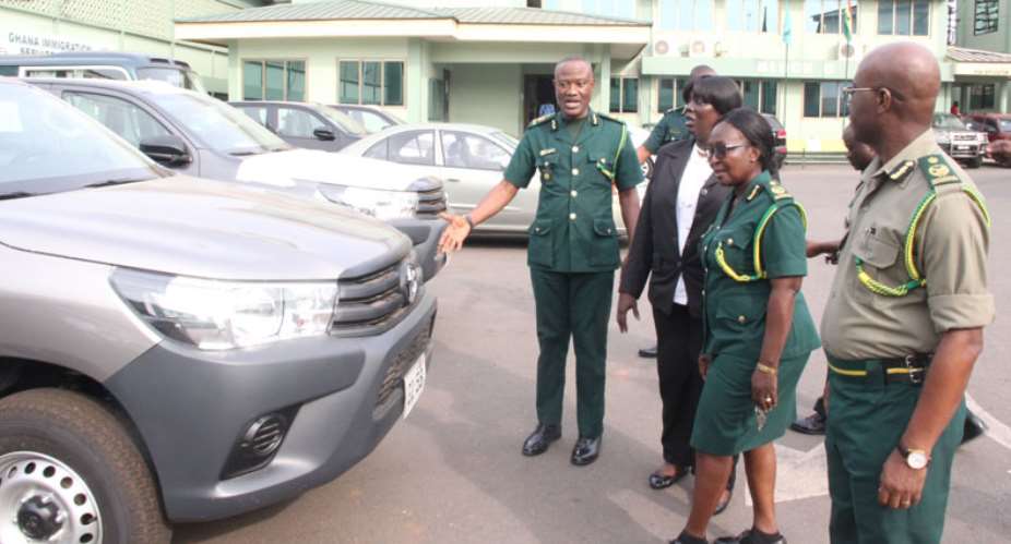 Ghana Immigration Service Gets New Vehicles
