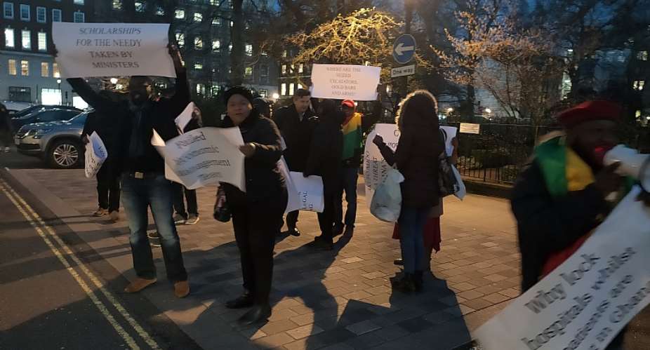 Protest Greets Akufo-Addo's London Visit