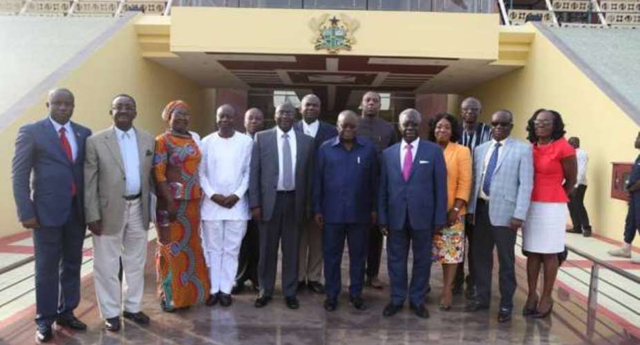 President Nana Akufo-Addo with some of his Ministers