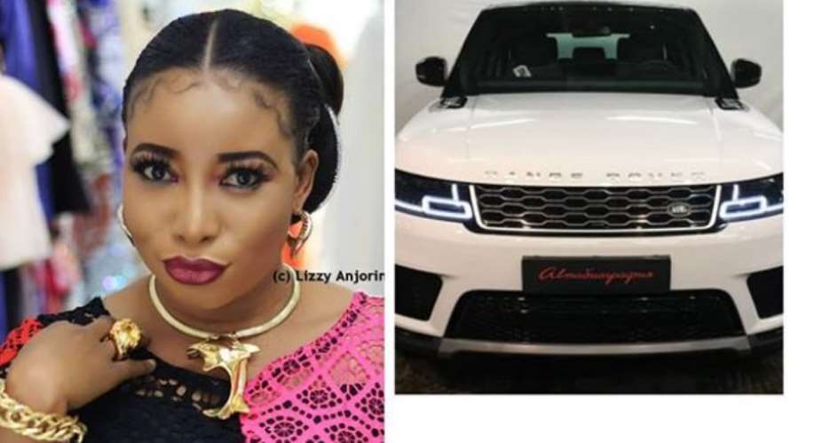 Actress, Lizzy Anjorin gets New range Rover Evoque from Sugar daddy