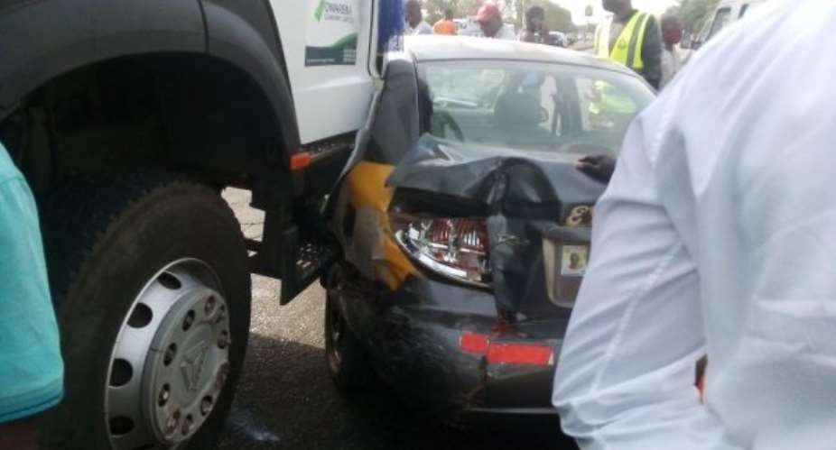 Four vehicles involved in accident at Tema