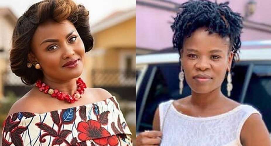 Nana Ama McBrown, actress and media personality left and Ohemaa Woyeje, broadcast journalist