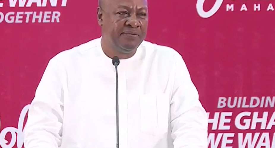 Mahama to speak on transparent, ethical financing of political campaigns today