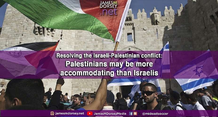 Resolving the Israeli-Palestinian conflict: Palestinians may be more accommodating than Israelis.