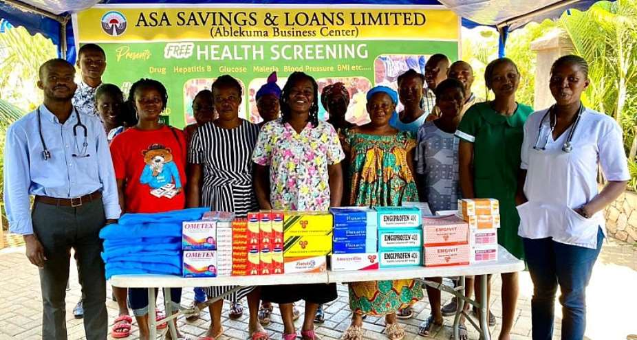ASA Savings and Loans Ablekuma Business Centre organises free health screening for clients, residents
