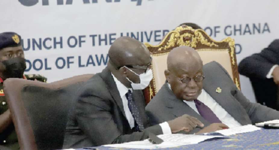 Attorney General and Minister of Justice, Godfred Yeboah Dameleft and President Akufo-Addo
