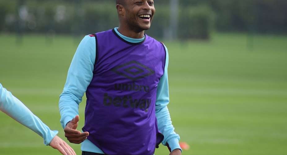 Pictures: Andre Ayew continues to work out with West Ham in the absence of international games