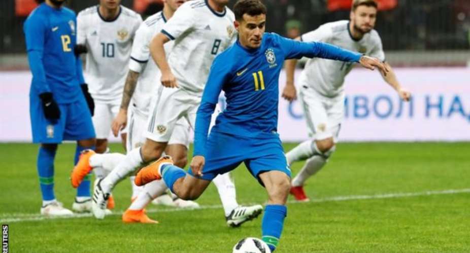 Coutinho Scores As Brazil Thrash World Cup Hosts Russia In Friendly