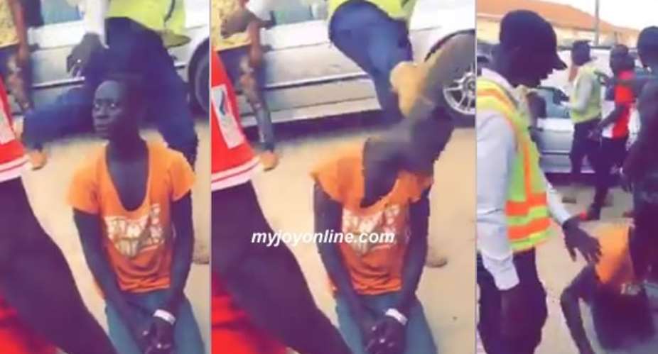 A video has gone viral showing a young man brutally assaulted by a city guard.