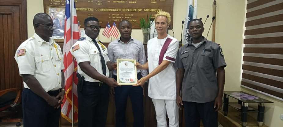 Mayor Koijee Receives Certificate of Appreciation From Liberian Ambassador-at-Large To Italy