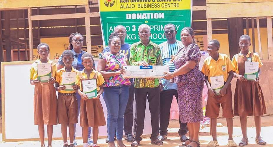 ASA Savings and Loans solves water problem for Alajo 3 and 4 Primary School; donates to improve teaching, learning