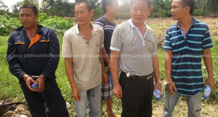 Police arrest Chinese illegal miners on Ankobra River