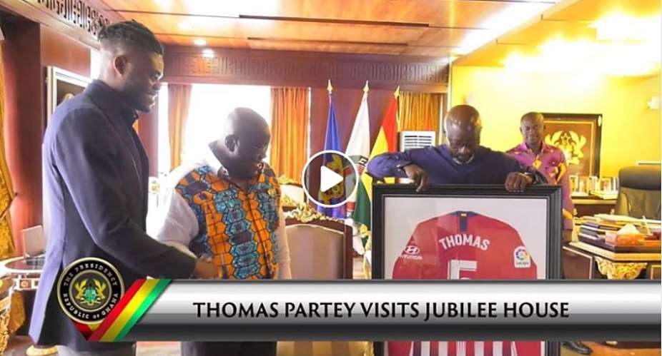 Thomas Partey Visits Prez. Akufo-Addo At Jubilee House VIDEO