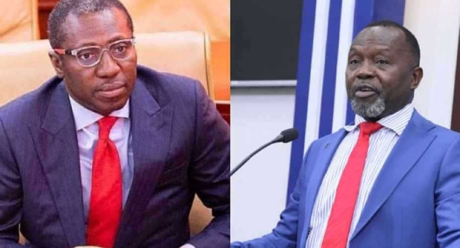 Attorney General and Minister of Justice, Dr. Dominic Akuritinga Ayine right and Minority Leader Afenyo-Markin