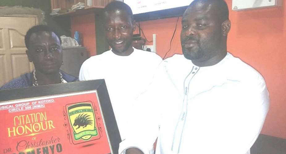 Musical Circle 300 honours staunch Kotoko supporter Christopher Demenya for relentless support to the club