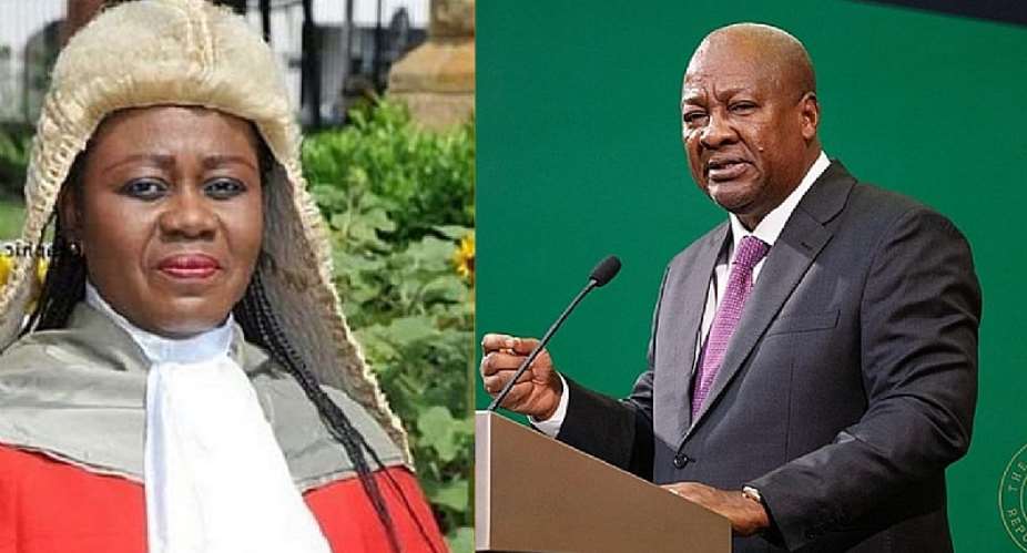 Chief Justice Gertrude Torkornoo and President John Mahama