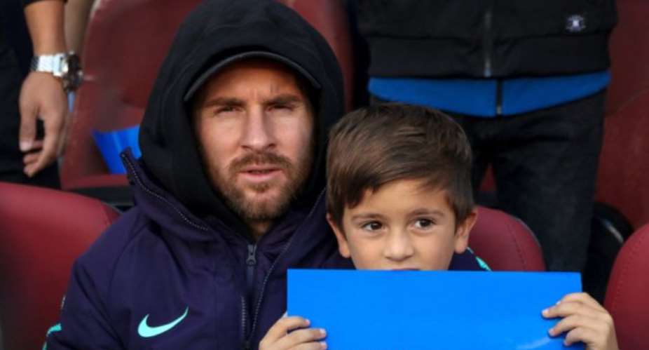 Messi with son Thiago