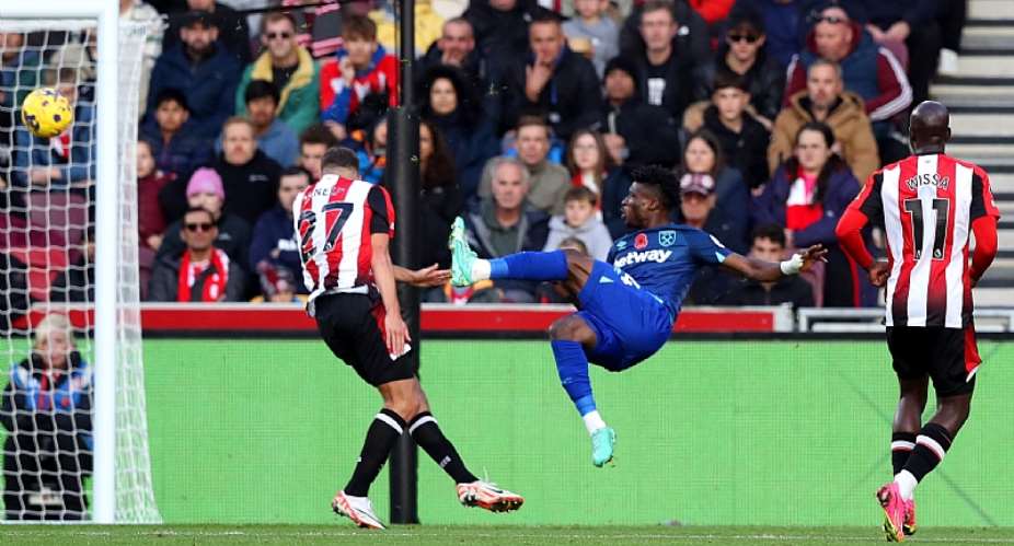 Premier League recognize Mohammed Kudus' stuning goal against Brentford among goals of the season so far