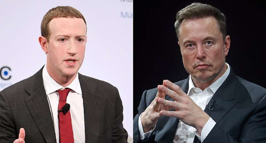 Meta CEO, Mark Zuckerbergleft and X owner Elon Musk