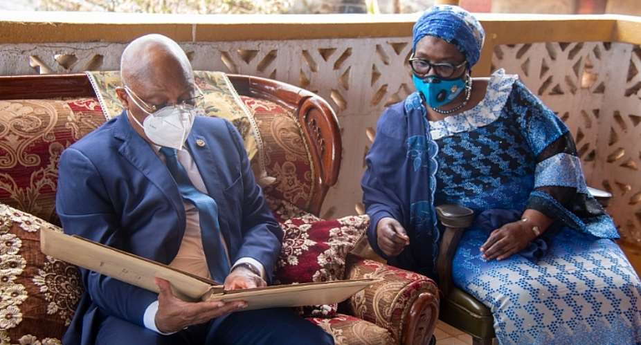 President Brou Condoles the Family of Late Momodu Munu former Executive Secretary of ECOWAS