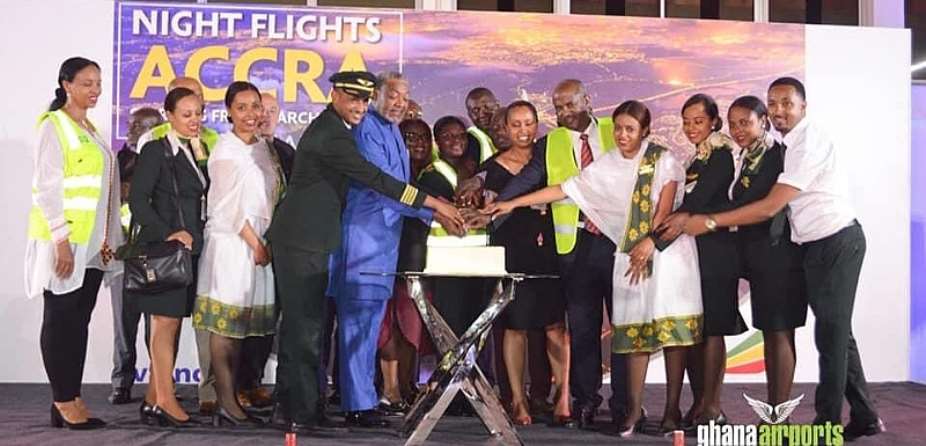 Ethiopian Airlines promises Ghanaian travelling public more convenience with new night flight
