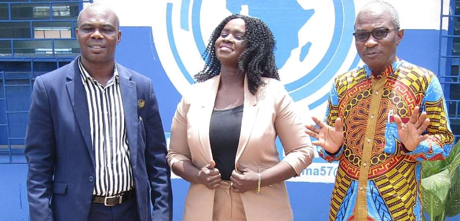 Dr Rev Samuel Worlanyo Mensah Mrs Ramat Ebella Ellis and Mr Francis Ameyibor