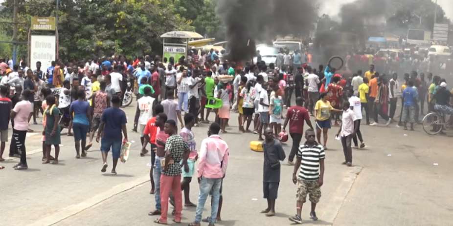 Video How Sogakope Residents Clashed With Police