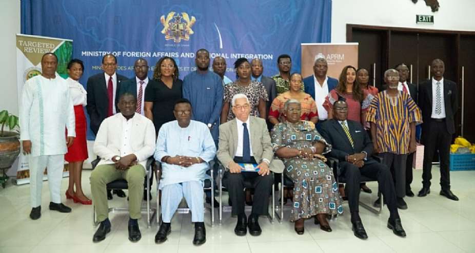 Participants and Targeted Review Mission Team after the first Focus Group Discussion (FGD).