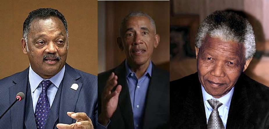 Reverend Jesse Louis Jackson, Barack Obama and Nelson Mandela