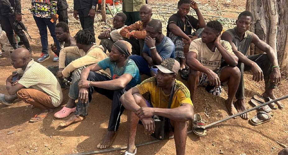 U/E: 66 galamseyers grabbed in joint operation at Tilli forest reserve