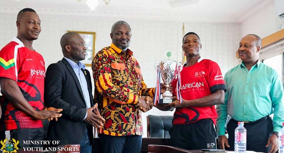 Ghana Rugby Team, The Eagles Receive 10,000 For Africa Silver Cup Triumph From MoYS