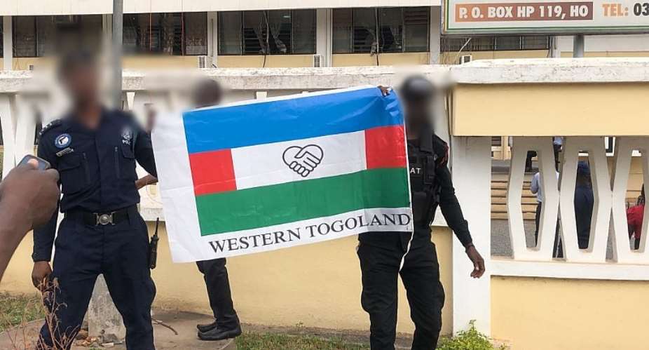 Papavi Boys Hoist Western Togoland Flag At Volta Regional Minister's Office