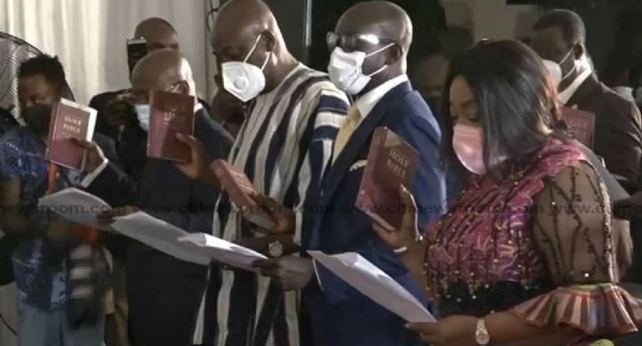 Akufo-Addo swears in 28 new ministers