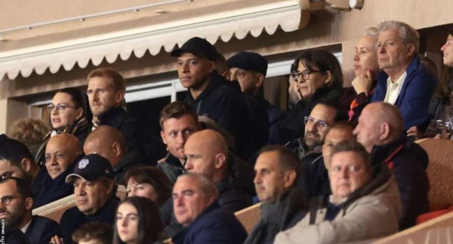 Kylian Mbappe watched PSGs second half against Monaco at the weekend from the stands with his mother after being substituted at half-time